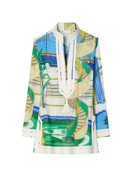  Tory Burch Túnica Tory Estampada - Neutro 
