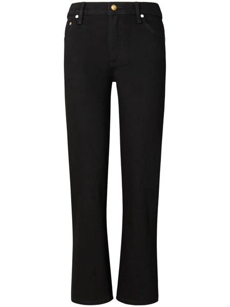  Tory Burch Vaqueros Acampanados Estilo Capri - Negro 