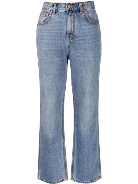  Tory Burch Vaqueros Rectos - Azul 