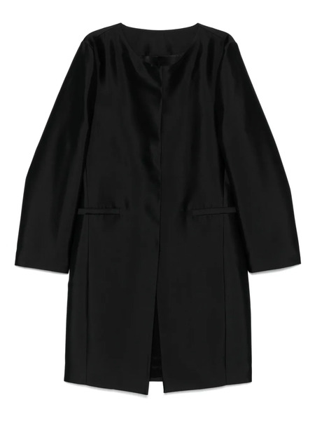  Toteme Abrigo De Seda Sin Cuello - Negro 