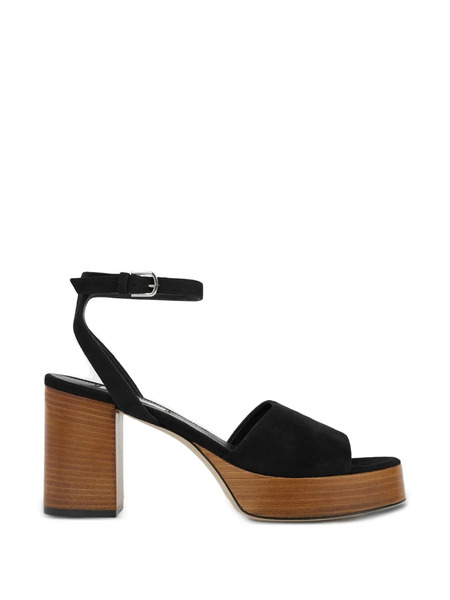  Toteme Platform Suede Sandals - Negro 