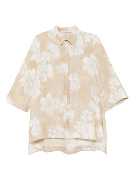  Transit Camisa Con Estampado Floral - Marrón 
