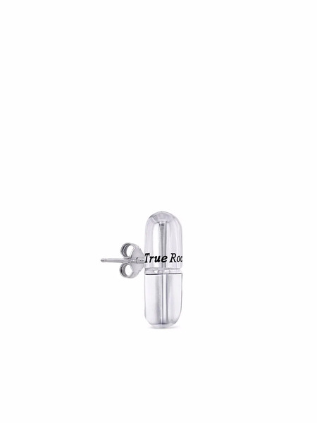 True Rocks Pendiente Con Diseño De Píldora - Plateado 