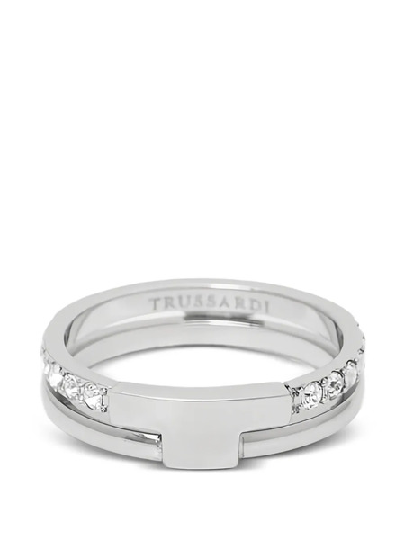  Trussardi Anillo Con Apliques - Plateado 