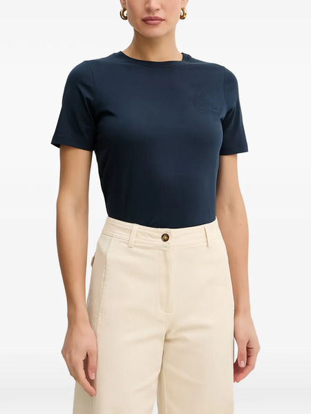  Trussardi Camiseta Bordada - Azul 