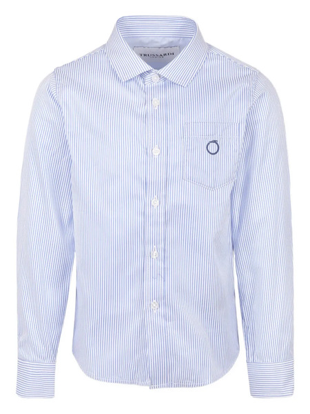  Trussardi Junior Camisa De Algodón - Azul 