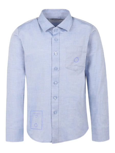  Trussardi Junior Camisa De Algodón - Azul 