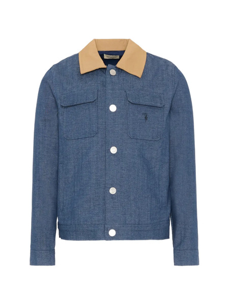  Trussardi Junior Chaqueta Con Apliques - Azul 