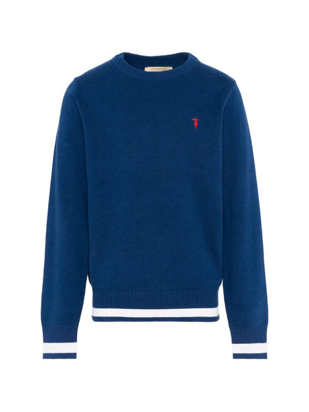  Trussardi Junior Jersey Con Logo - Azul 