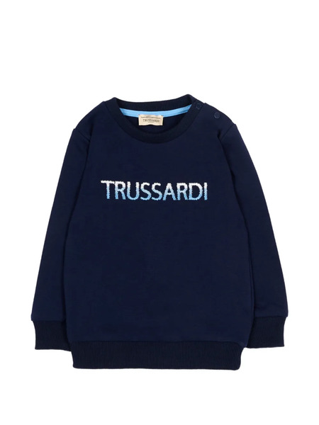  Trussardi Junior Jersey Con Logo - Azul 