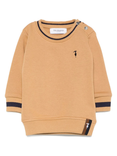  Trussardi Junior Sudadera Con Logo Bordado - Neutro 