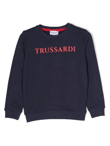  Trussardi Junior Sudadera Con Logo Estampado - Azul 