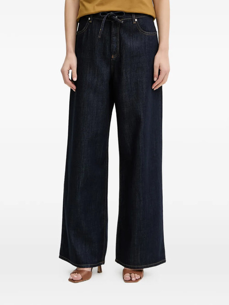  Trussardi Vaqueros Anchos Con Cordones - Azul 