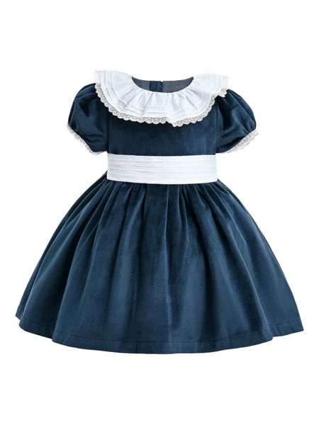  Tulleen Vestido Con Manga Farol - Azul 