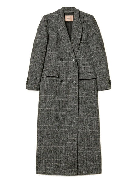  Twinset Abrigo A Cuadros - Negro 