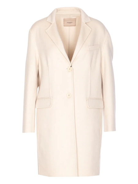  Twinset Abrigo Con Botones - Neutro 