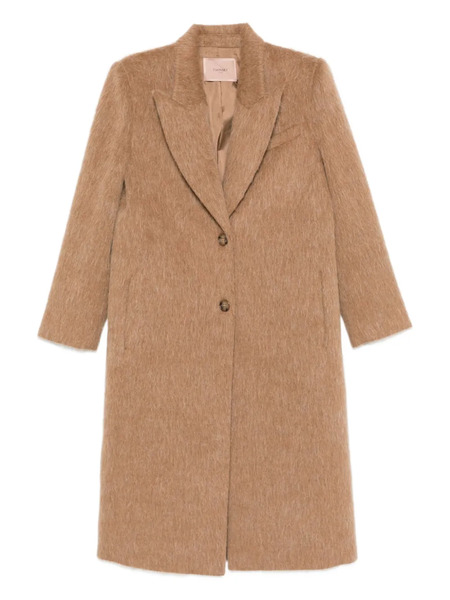  Twinset Abrigo Texturizado Con Botones - Neutro 