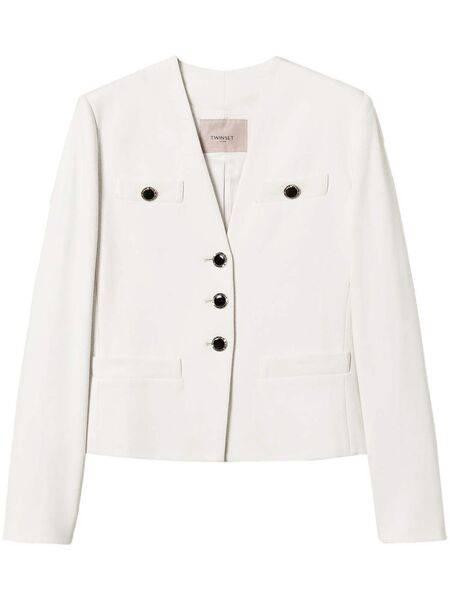  Twinset Blazer Con Botones - Blanco 