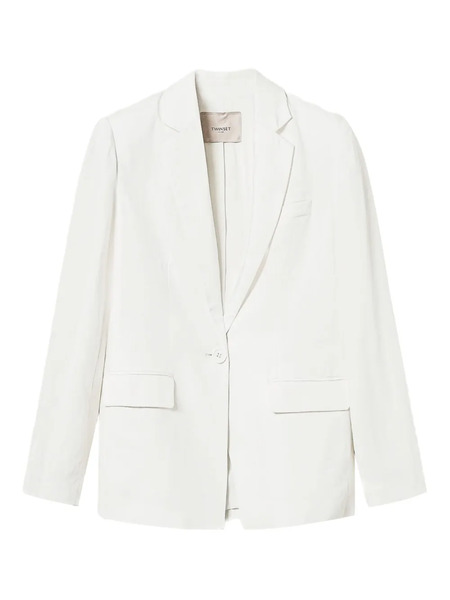  Twinset Blazer Con Botones - Blanco 