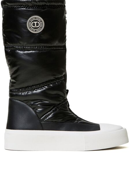 Twinset Botas Acolchadas Con Logo - Negro 