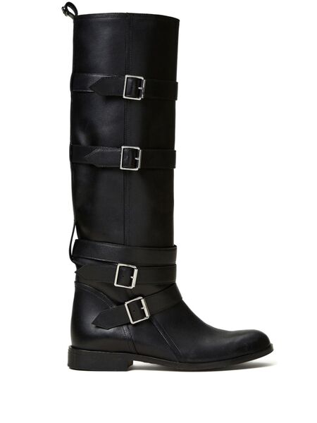  Twinset Botas Con Correa De Hebilla - Negro 