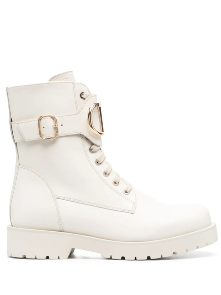  Twinset Botines Con Paneles Elásticos - Blanco 