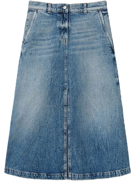  Twinset Falda Midi Vaquera - Azul 