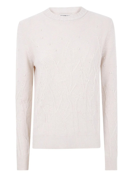  Twinset Jersey Con Apliques - Neutro 