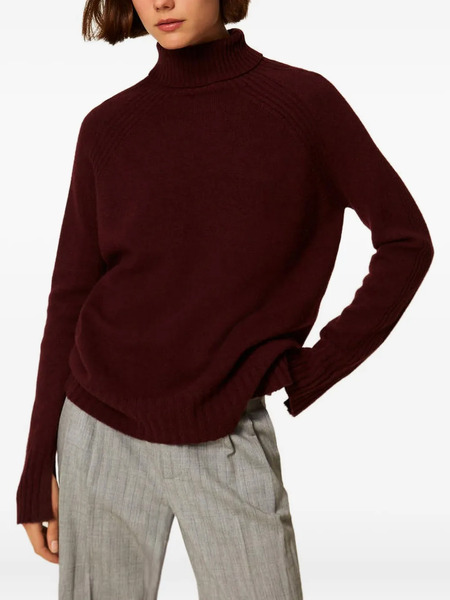  Twinset Jersey Con Cuello Alto - Rojo 