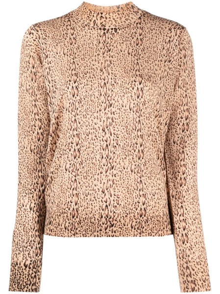  Twinset Jersey Con Estampado De Leopardo - Marrón 