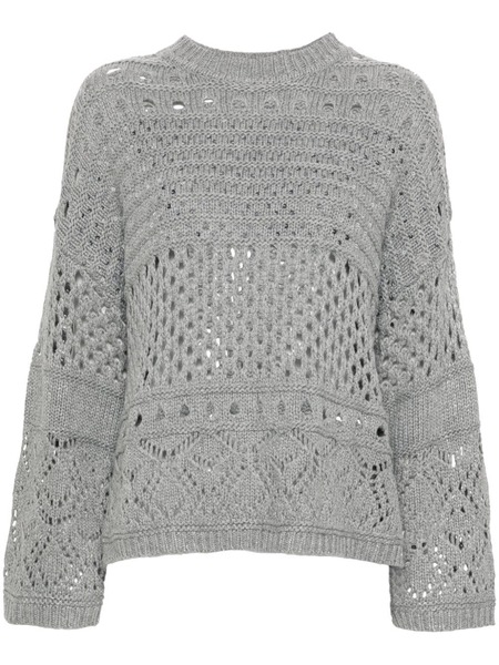  Twinset Jersey Con Lentejuelas - Gris 