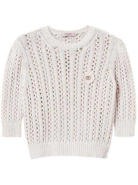  Twinset Jersey De Ganchillo - Neutro 