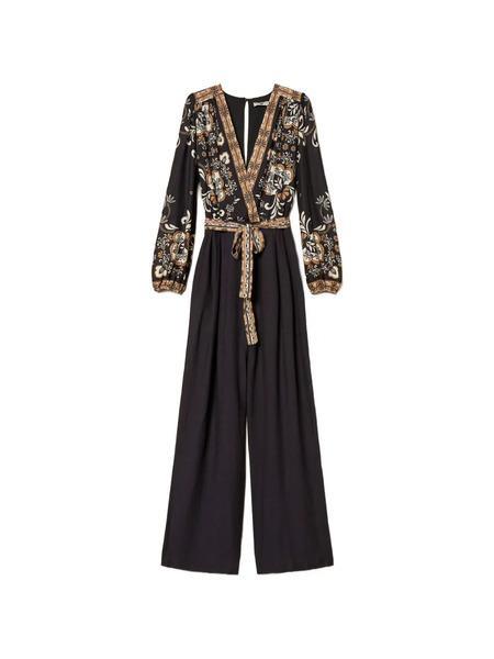  Twinset Mono Largo Estampado - Negro 