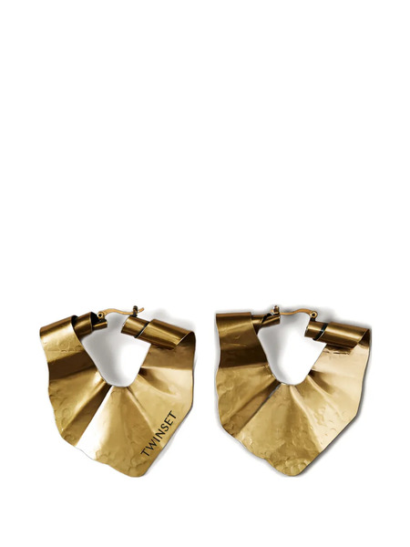  Twinset Pendientes De Aro Irregular - Dorado 