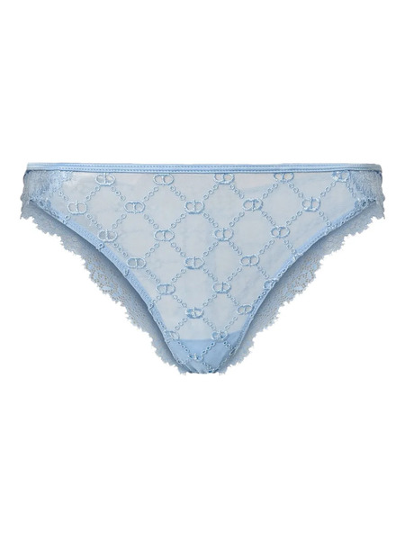  Twinset Tanga De Encaje Deshilachado - Azul 