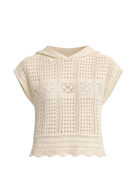  Twinset Top Con Capucha - Neutro 