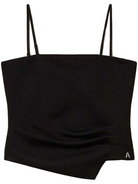  Twinset Top Drapeado - Negro 