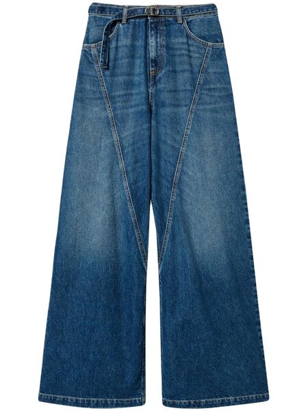  Twinset Vaqueros Anchos Con Cinturón - Azul 