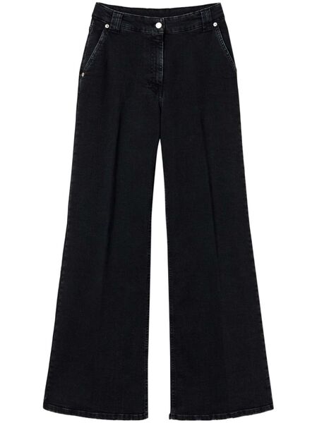  Twinset Vaqueros Anchos Con Pinzas - Negro 