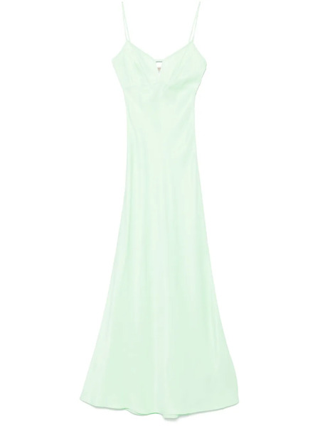  Twinset Vestido Largo De Satén - Verde 