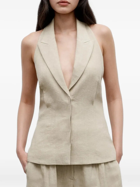  Twp Chaleco Kaitlyn Con Cuello Halter - Neutro 