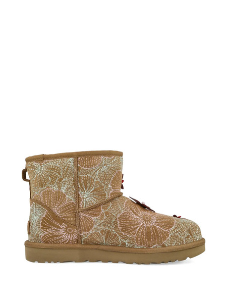  Ugg Botines Mini Meadow Con Bordado Floral - Marrón 