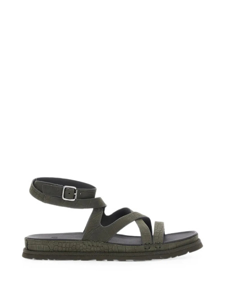  Ugg Goldengaze Croc-effect Multi-strap Sandals - Verde 