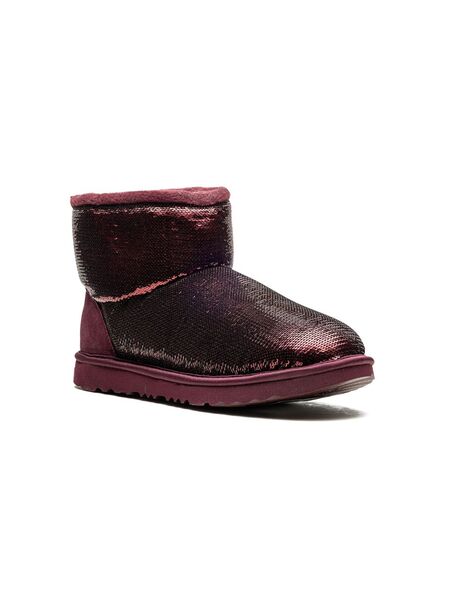  Ugg Kids Botas Classic Mini Mirror Ball - Rojo 