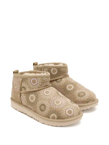  Ugg Kids Botas Classic Ultra Mini Sun Stitch - Neutro 