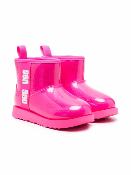  Ugg Kids Botas Con Franja Del Logo - Rosa 