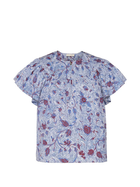  Ulla Johnson Blusa Perline Con Estampado Floral - Azul 