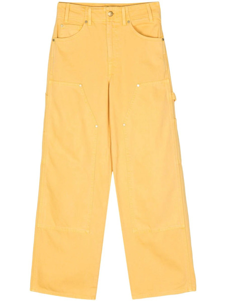  Ulla Johnson Vaqueros Rectos De Talle Alto - Amarillo 
