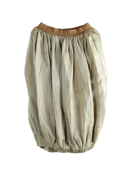  Uma Wang Falda Midi Con Pliegues - Neutro 