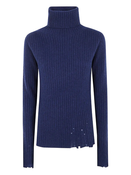  Uma Wang Jersey Con Cuello Alto - Azul 